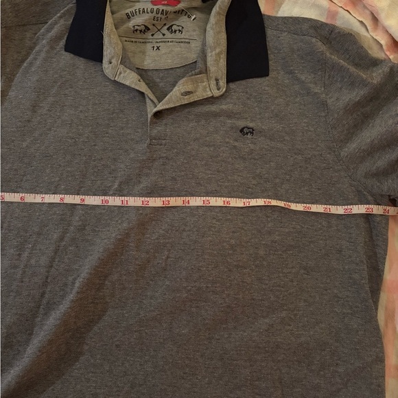 Buffalo David Bitton Gray Polo Shirt for Men size 1X - Picture 6 of 7